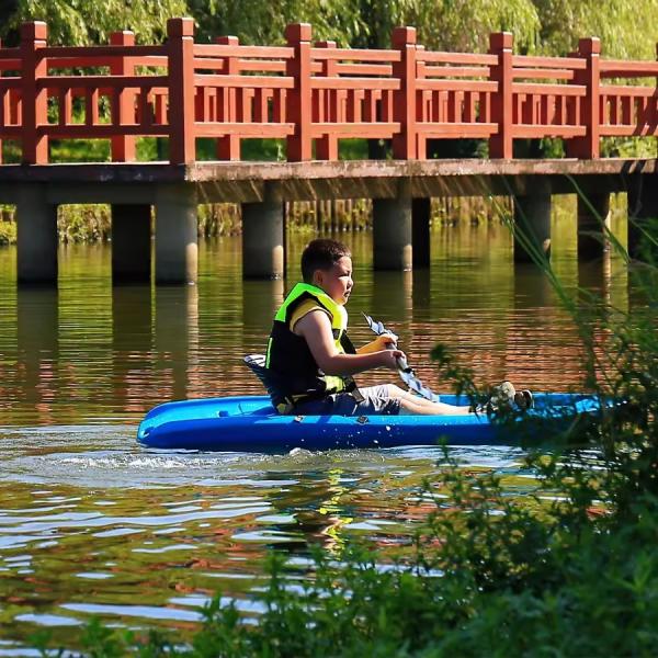 Wholesale Cheap Plastic Blade Aluminum Shaft Child Kayak Paddle Adjustable Two Pieces Children Kayak Paddle For Kids