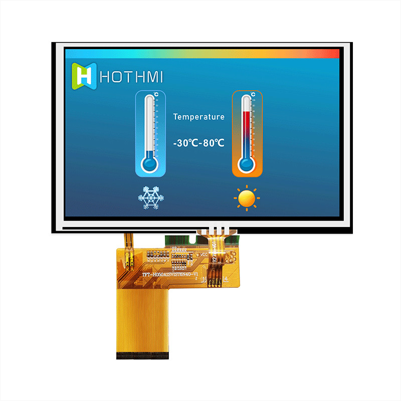 Сопротивляющаяся 5 индикаторная панель IC 7262 800x480 дюйма TFT LCD ставит точки 40PIN TFT-H050A1SVIST4R40