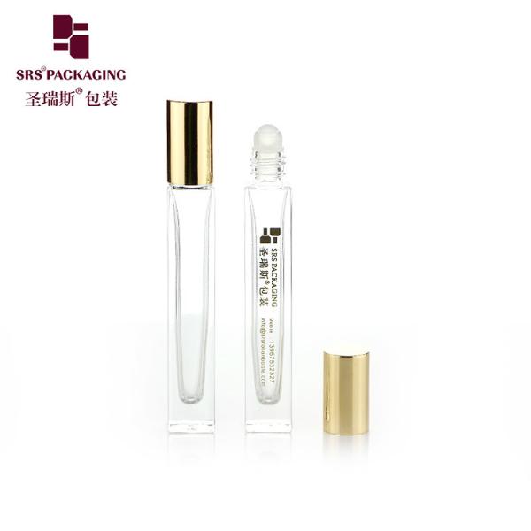 GB2-10ml Empty Glass Perfume Bottle With Gold Aluminum Cap Hotstamping Logo