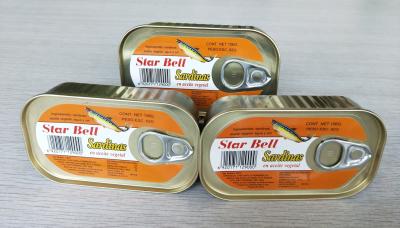 O peso leve enlatou a cavala dos peixes, peixe enlatado da sardinha no óleo vegetal
