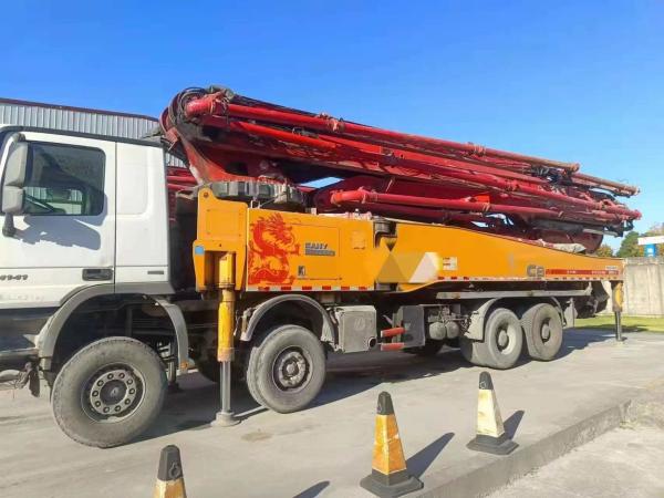 2014 SANY Used Concrete Pump Truck 56m Truck Mounted Boom Pump Fully Hydraulic