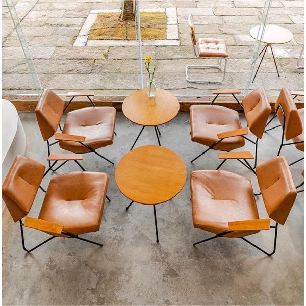 Commercial Coffee Shop Table and Chair Combination Negotiation Area Music Restaurant Leisure Chair Furniture
