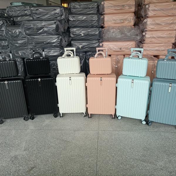 Black color ABS+PVC Multi-Function Cup Holder Suitcase 20/24/28inch Travel Suitcases in Spinner Wheeled Luggage Set 20” Carry-On Trolley Luggage Bag Travel Case