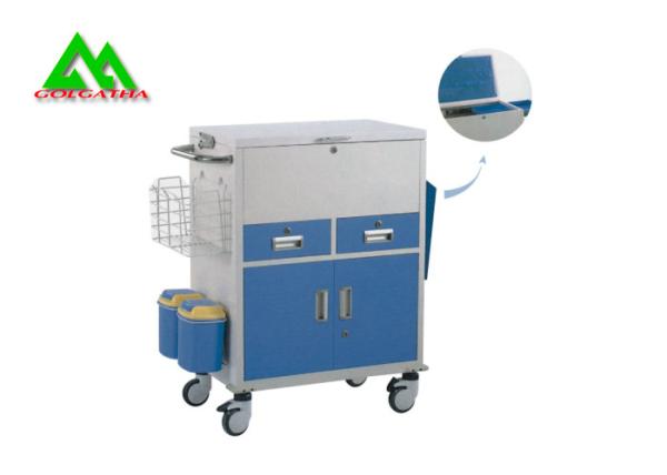 Mobile Medical Hospital Emergency Cart , Ward Room Equipment With Drawer