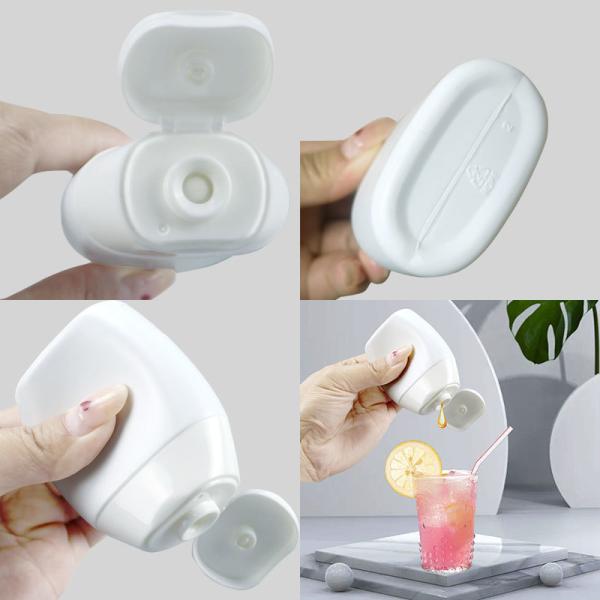 40ml 45ml 60ml Plastic HDPE PP Squeeze Honey Tomato Sauce Concentrated Juice Water Enhancer Bottle With Silicone Valve