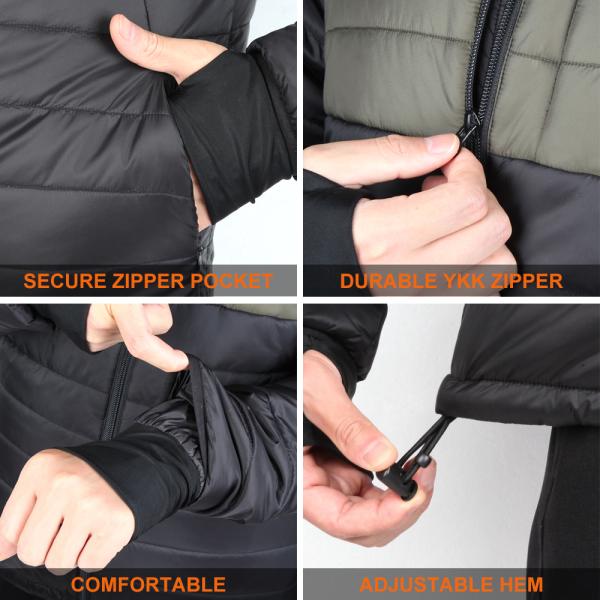 Waterproof Men'S Battery Electric Heated Jacket Anti Wind