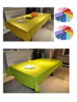 toalhas de mesa de papel descartáveis do verde do limão 3Ply 54 x 108in para o partido de jardim