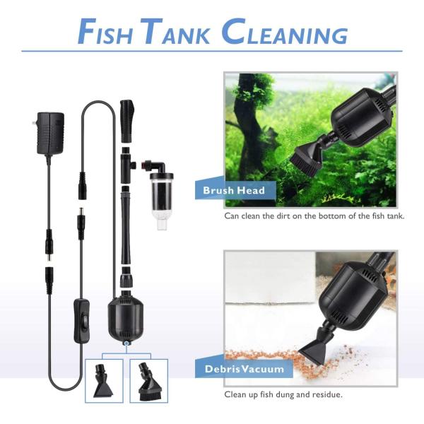 5 In 1 396GPH  12V Aquarium Gravel Cleaner