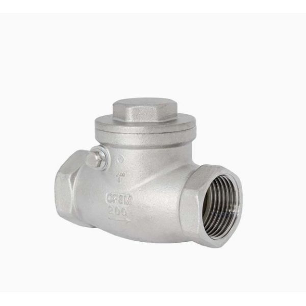 CF8 Industrial High-Pressure Check Valve Water Pipeline Female Threaded Swing Check Valve for Water Oil Gas