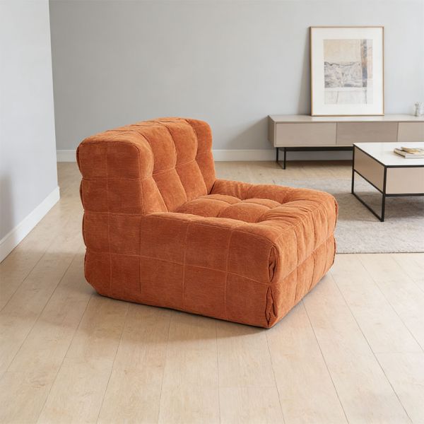 Vacuum Compressed Cloud Sofa Cream Fabric Bubble Chair Single Seat Modern Lazy Floor Couch For Living Room Lounge Furniture