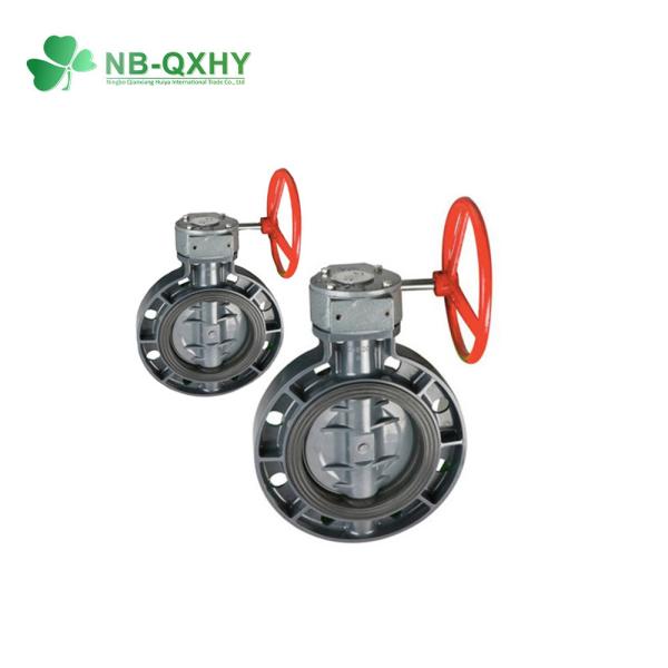 NB-QXHY CPVC UPVC 304 DN50-200 DIN Válvula de borboleta de água de PVC padrão para industrial