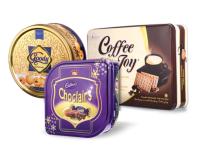 Recipiente de armazenamento de Tin Box With Lid Food do biscoito de CMYK