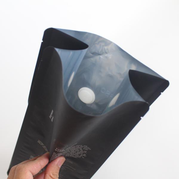 Custom Printed Uv Print Side Gusset  Coffee Stand Up Pouch With Easy Tear Zipper