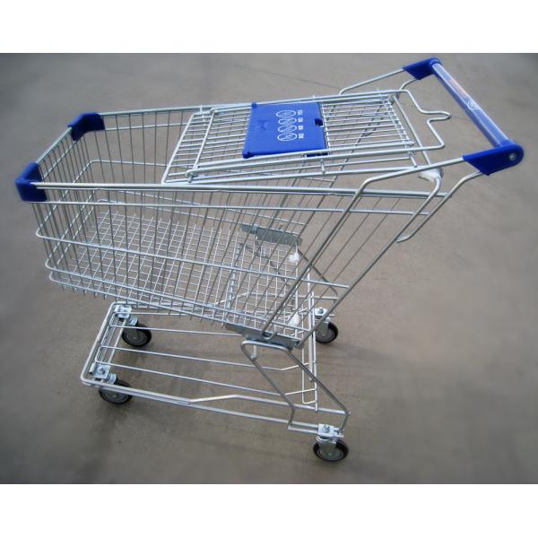 Metal Convenience Store / Supermarket Shopping Trolley 60KG - 140KG Capacity