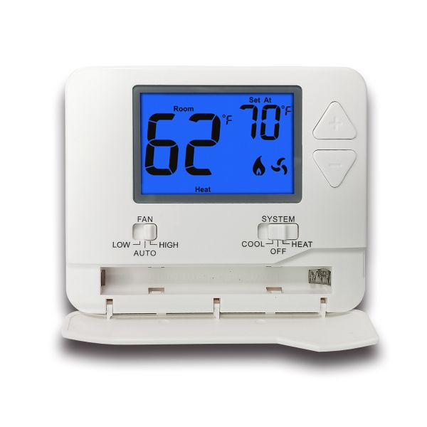 Riseem Fan Operation Mode HIGH Wireless Room Thermostat Non Programmable Featuring Durable Anti flammable PC ABS Material Designed for Operation