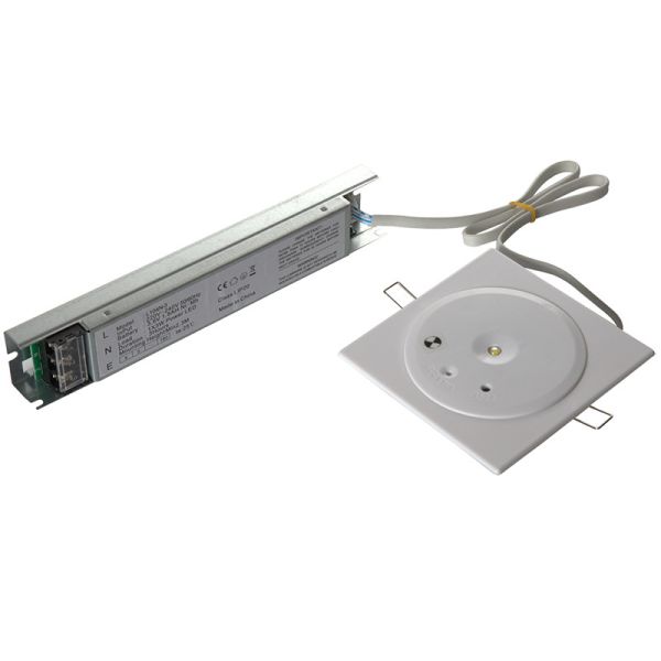 Fire Retardant Recessed Ceiling LED Emergency Light 3 Hours Operation Non Maintained