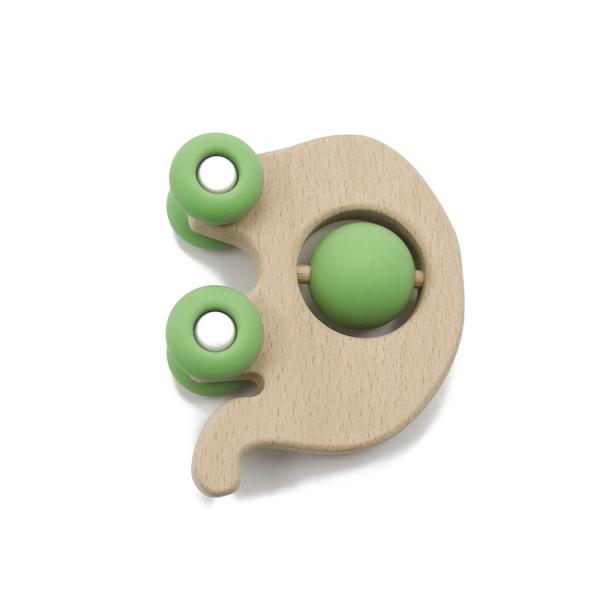 PVC Phthalate Lead Free Elephant Rattle Food Grade Silicone Car Toy