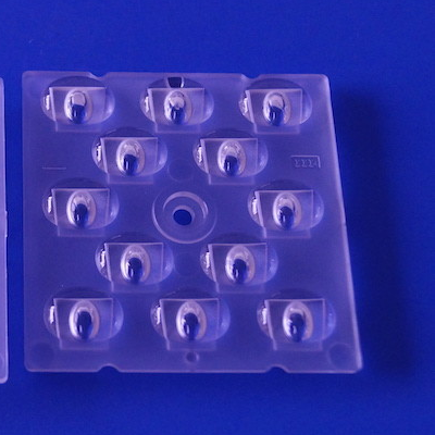 50x50mm Optical PC Material and TPIII-M Beam Angle LED Lens for SMD 3030 LED PCB Board
