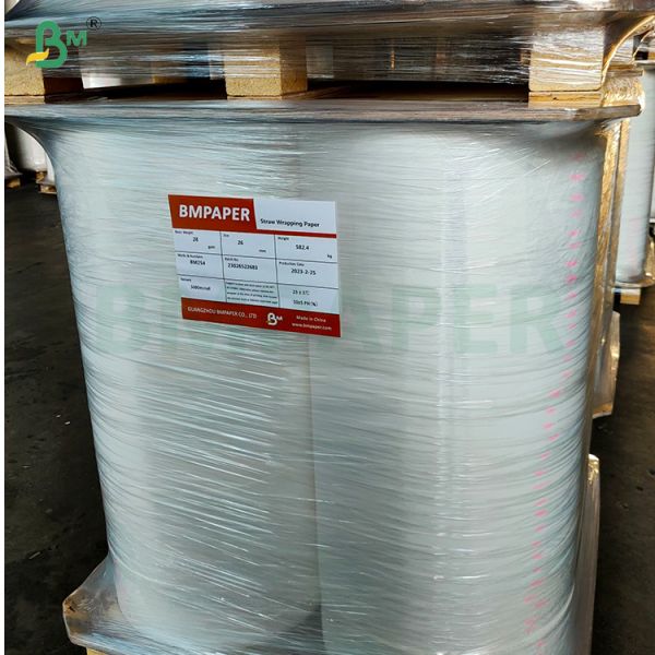 24g 28g White Color Drinking Straw  Wrapped Paper 30mm 32mm 35mm
