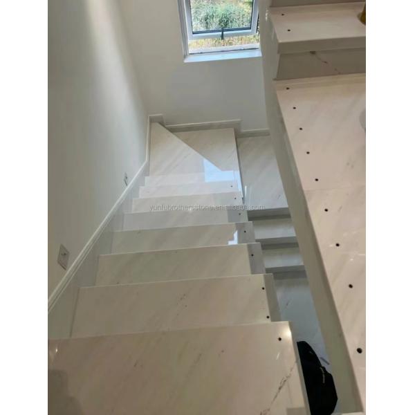 Indoor Villa Modern Natural Stone Stairs Design for Polished Straight Steps