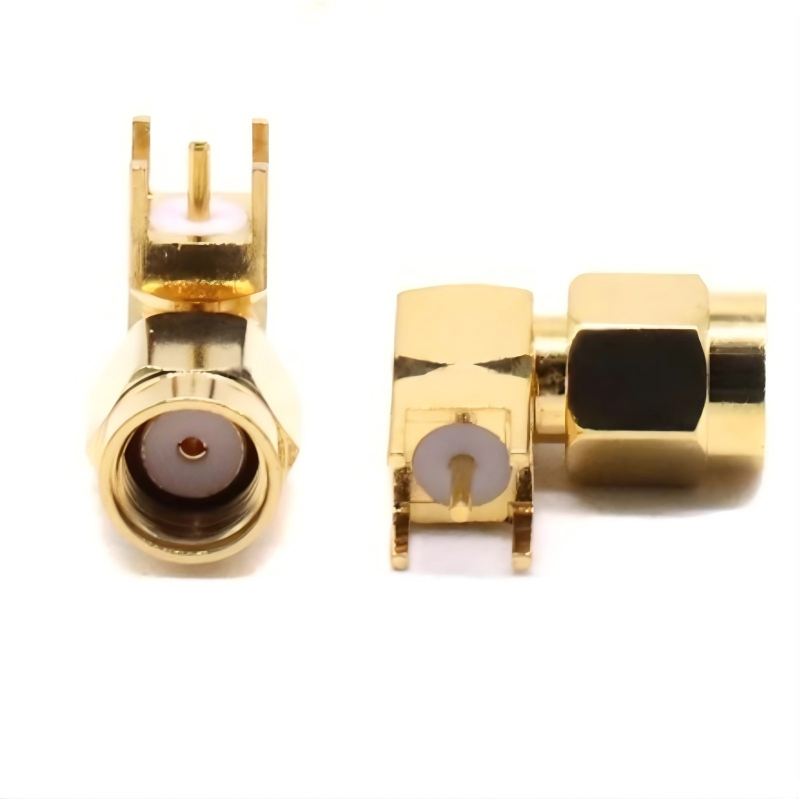 RF Connector RPSMA-JWE Right Angel Antenna Socket PCB Reverse Polarity Connector