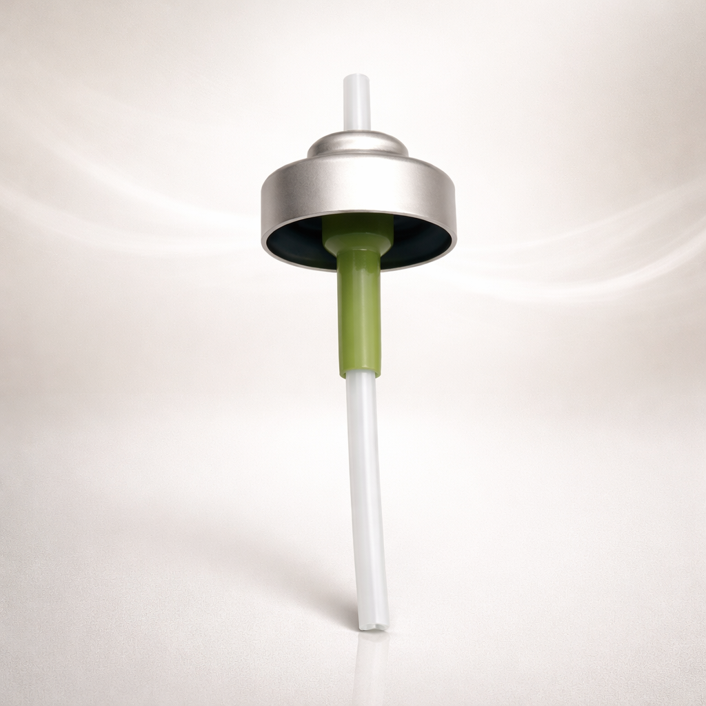 20mm Metered Dose Aerosol Valve with Alcohol-Based Formula Compatibility and 20mm Crimp Specification for Consistent Pre-Measured Dosing