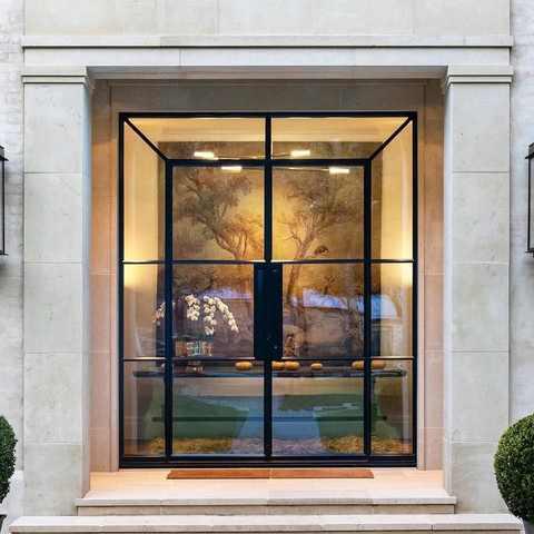 Hybrid Wood-Aluminum Folding Windows - Interior Oak Veneer