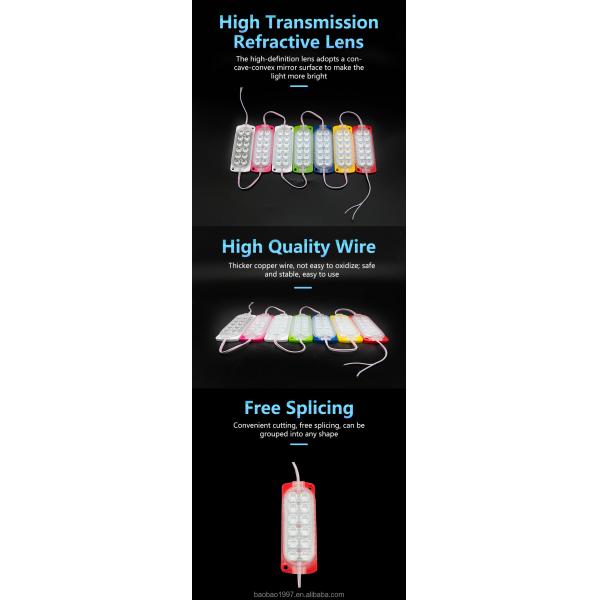 Yellow Green Blue Pink Flash 12 Beam LED Module Light Accessories