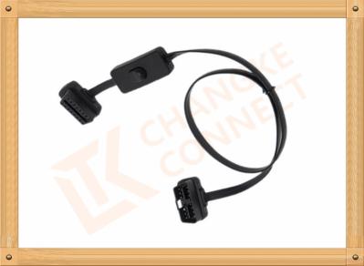 Male to Female Flat OBD 16 Pin Obd Extension Cable CK-MF08D01K
