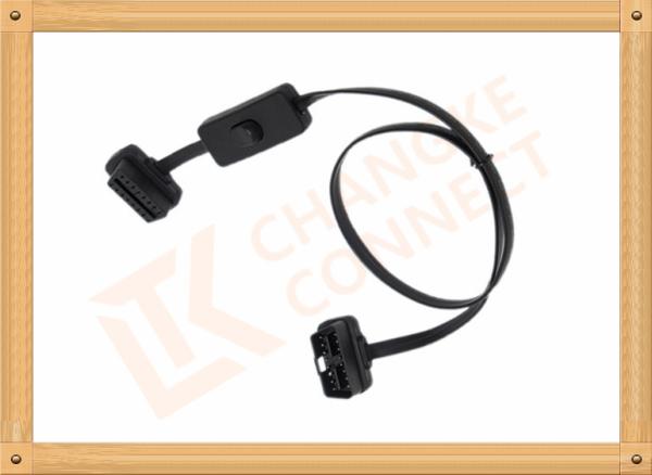 Male to Female Flat OBD 16 Pin Obd Extension Cable CK-MF08D01K