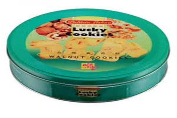Metal Round Biscuit Cookie Metal Tin Box For Food And Gift Packaging
