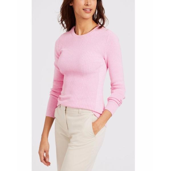 WOMEN'S 54% COTTON/44% MODAL/2% SPANDEX PULLER KNITTED RIB SWEATER