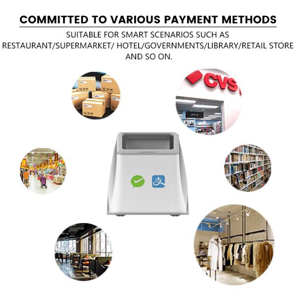 A WCMI Alipay  Negative Scanner 2d Wireless bar Code Reader Desktop Barcode Scanner Platform