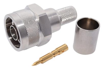 Conector do RF, N-tipo homem reto do friso para LMR-400, 50 ohms