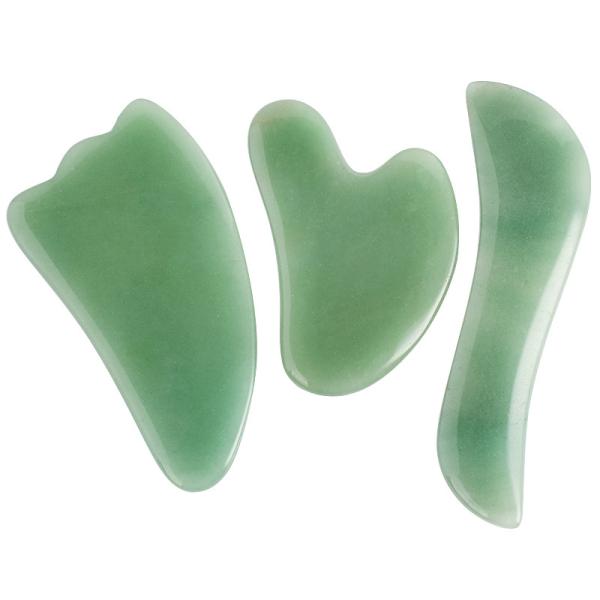 Placa de Aventurine Jade Face Scraper Therapy Tablets Gua Sha dos artesanatos para a cara