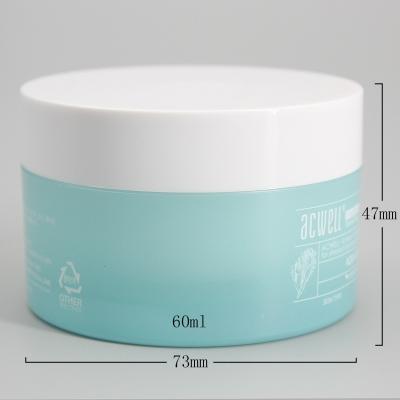 Frascos vazios do creme de cara 60ml do plástico 47mm do ABS