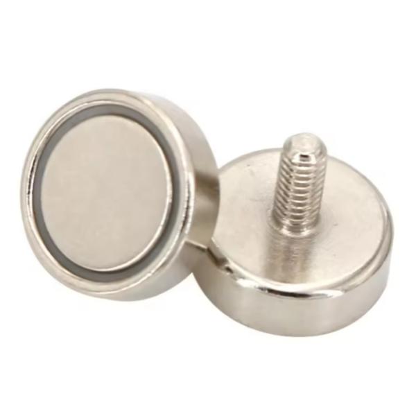 Nickel Coating External Threaded Neodymium Magnets Customized