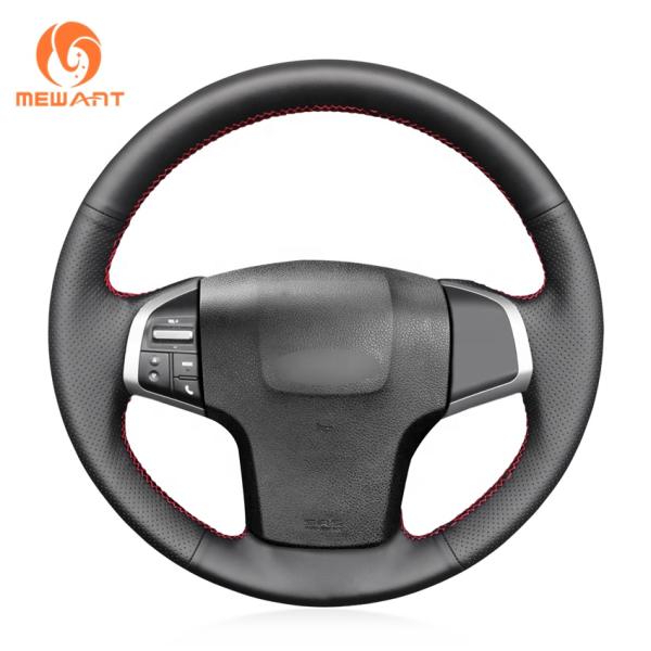 DIY vegan leather steering wheel cover for Holden Colorado Colorado 7 Trailblazer handstitching steering wheel cover