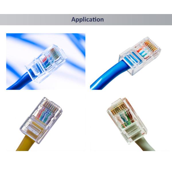2P-8P8C штепсельная вилка машины CX-CP Rj45 соединителя Cat6 хода 25m гофрируя модульная
