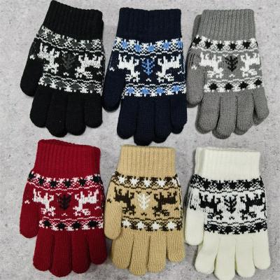 Guantes de tricô de Inverno Jacquard para conforto da estação confortável