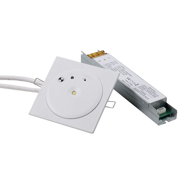 3 Hours Duration LED Emergency Light with 3W SMD White LED for Ceiling Recessed Mounted