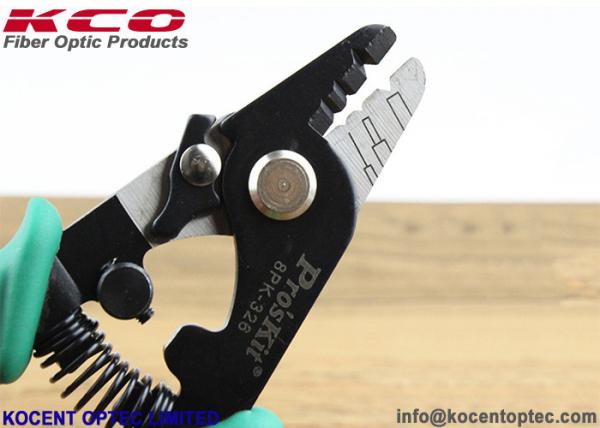 Tri Hole Fiber Optic Tools , Fiber Optic Cable Stripper 148mm Size FTTH CATV Application