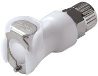 Conector rápido de acoplamento de fluido acetálico PLC em linha