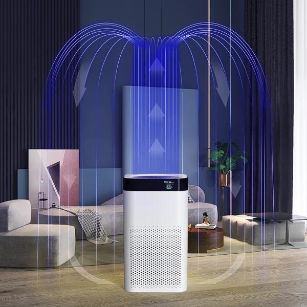 Smoke Pollen Portable Hepa Air Filter H12 H13 10000mAH Battery Uv Light