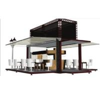 Barra de aço do café da cafetaria do contentor da casa pré-fabricada da casa minúscula modular de 2 andares