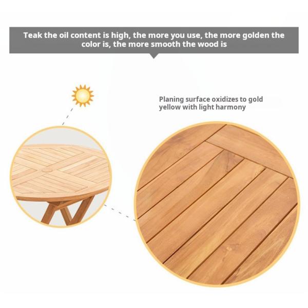 Outdoor Teak Patio Table And Chairs For Dining / Coffee Time