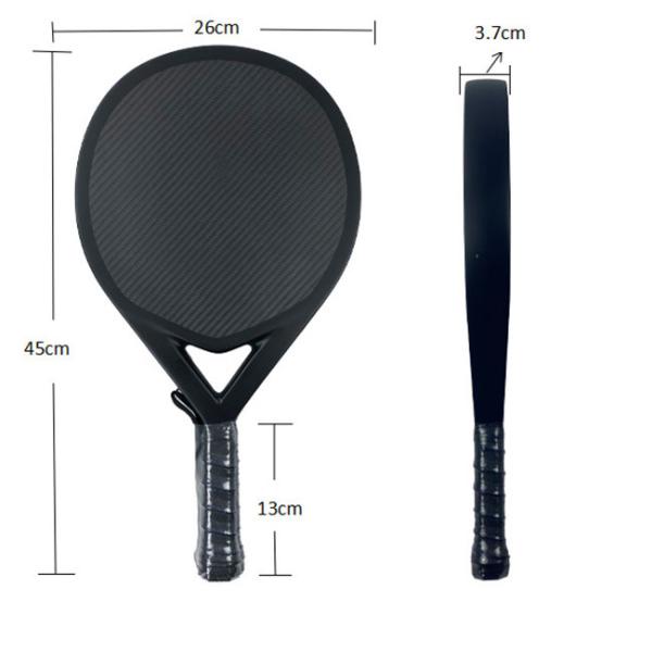 Fiberglass Beach Tennis Raqueta Matte Carbon Raqueta De Padel
