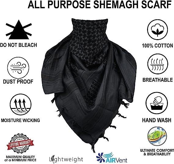 Shemagh Tactical Desert ornaments Head Scarf Motorcycle Face Mask Biker Arab Wrap Summer Keffiyeh Cover Scarves