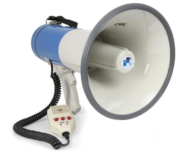Mini megafone de torcida sem fio 25 W buzina de polícia para conformidade legal do carro