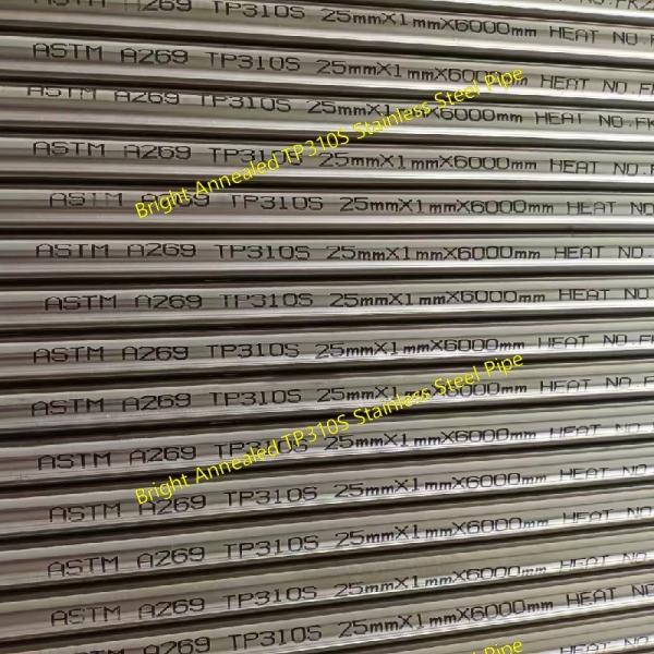 Bright Annealed TP310S Stainless Steel Seamless Pipe ±0.05mm Diameter Tolerance